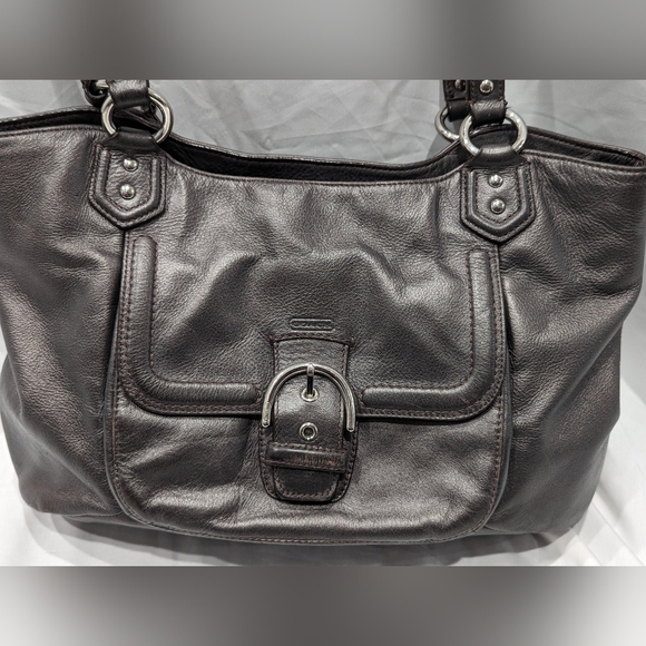 Coach Vintage Campbell Leather Belle Carryall Purse Shoulder Bag - Picture 3 of 15